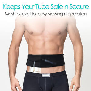 PD kateter Transfer seti tutucu nefes Peritoneal diyaliz kemer ile örgü kese boru mide kadın erkek yetişkinler siyah - Product Image 2