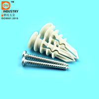 En stock : Chevilles murales, Chevilles creuses, Chevilles en nylon pour cloisons sèches 5/8*1-5/8, Chevilles en nylon autoperceuses pour cloisons sèches avec vis