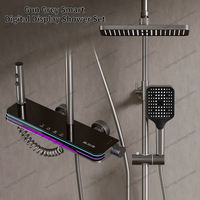 Ensemble de douche intelligent à LED de conception moderne et de bonne qualité, robinetterie de douche murale en laiton, ensemble de douche Piaco