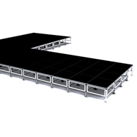 Système de treillis DJ portable pliable avec support de podium carré certifié TUV pour les événements en plein air, les concerts et les pistes de danse