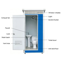 Salle de bain modulaire préfabriquée moderne intégrée, écologique et facile à installer, avec douche et toilettes intégrées, design tout-en-un