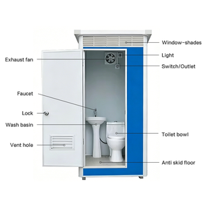 Salle de bain modulaire préfabriquée moderne intégrée, écologique et facile à installer, avec <span class=keywords><strong>douche</strong></span> et toilettes intégrées, design tout-en-un - Product Image 2