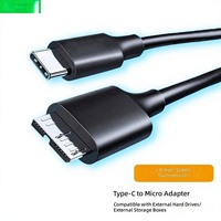 Kabel Hard Drive Eksternal USB 3.0 Kecepatan Tinggi Tipe-C ke Micro-B dengan Selubung PVC dan Konduktor Tembaga Murni untuk Laptop, Smartphone, dan Tablet