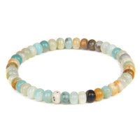 Bracelet de perles de boulier en pierre naturelle amazonite 4*6MM pour bijoux de protection énergétique