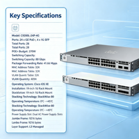 Cisco Switch C9200L-24P-4G-E 9200L 24 Port PoE + 4x1G esensial jaringan Uplink
