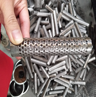 Tube en maille d'acier inoxydable de 1 mm d'épaisseur, cylindre perforé rond, filtre pour liquide, pour pompe et composants de moteur