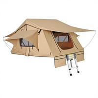 Carpa de Techo Automática para las Cuatro Estaciones, Impermeable, de Tela Oxford de 3000 mm, Carpa de Techo Blando para 2 Personas, para SUV Todoterreno, Campamento en Autocaravana