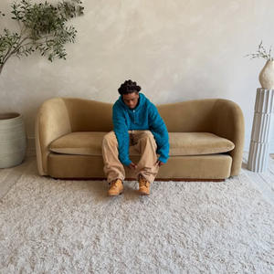 Sudadera con Capucha Corta de Estilo Urbano, Color Azul <span class=keywords><strong>Cielo</strong></span>, Estampado Digital en la Parte Delantera, Preencogida, Suave, de Felpa Francesa, con Dobladillo Acanalado de Alta Calidad y Cierre de Cremallera - Product Image 6