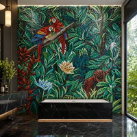 Art mural en mosaïque européenne sur mesure de luxe, correspondance des couleurs de haute précision, peinture murale artisanale, chambre à coucher, hall d'hôtel, projets haut de gamme
