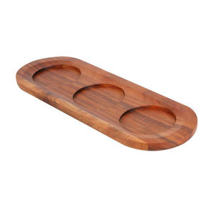 Bandeja para servir taza de cerveza de madera con 3 agujeros soporte para especias decoración pintada con láser bandeja de tablero de estilo de <span class=keywords><strong>amor</strong></span> en caja - Product Image 1