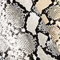 Cuir synthétique imprimé imitation python en PVC imperméable à motif serpent 0,8 mm pour sacs, chaussures, étuis de téléphone