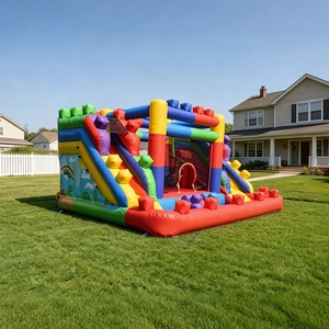 Simple Bouncy Castle with Double <b>Slide</b> Inflatable <b>Slide</b> Commercial Inflatable Bounce House for Party Rental Kids - Product Image 1