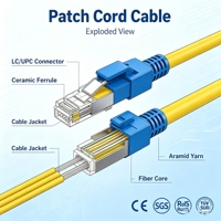 Câble de raccordement à fibre optique FTTH, SC vers LC UPC, monomode 2,0 mm