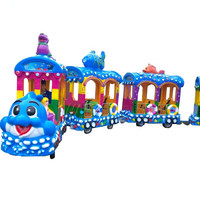 Équipement de parc d'attractions, locomotive à thème océanique, train électrique sans rails, manèges pour enfants et adultes, ensemble de trains