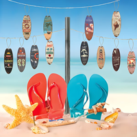 Porte-clés en bois personnalisé sur le thème d'une planche de surf vintage pour les fêtes d'été