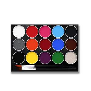 Fournitures de peinture corporelle artistique de 15 couleurs, peinture corporelle pour fête d'<span class=keywords><strong>Halloween</strong></span>, ensemble de peinture corporelle pour le visage et le corps, couche de finition à base d'eau - Product Image 6