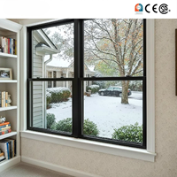 Fenêtre coulissante verticale moderne en aluminium sur mesure, résistante aux ouragans, en acier inoxydable, pour cuisine, hôtel, salon (vente en gros)
