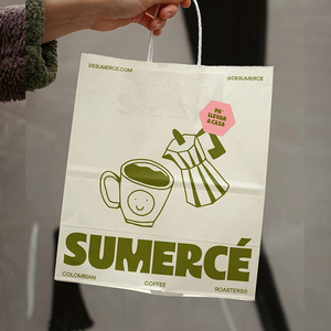 Kích thước tùy chỉnh túi giấy màu nâu sinh thái thân thiện bán buôn Kraft túi giấy với xử lý dây cho thực phẩm và mua sắm - Product Image 2