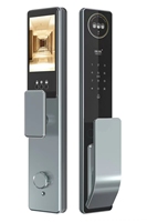 Cerradura Inteligente para Puerta con Huella Dactilar Biométrica, Video Llamada WiFi, Aplicación FaceTuya, para Puertas de Aluminio/Madera/Acero, Almacenamiento en la Nube