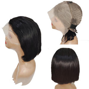 Perruque courte bob 13*4 en <span class=keywords><strong>cheveux</strong></span> humains 100% naturels, style brésilien et vietnamien, avec volume naturel, en stock, vente en gros - Product Image 4