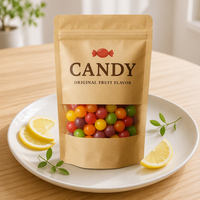 Sachets personnalisés en plastique PE métallisé recyclé mat à fond carré pour noix, cacahuètes, noix de cajou et autres snacks, MOQ 100 pièces