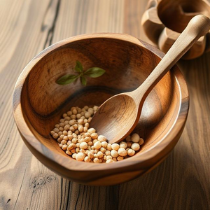 ชามไม้ที่แข็งแรงทนทานดีไซน์ไม้ธรรมชาติใส่อาหารปลอดภัยและน้ำหนักเบาสำหรับเสิร์ฟซุปสลัดอาหารว่างใช้รับประทานอาหารที่บ้าน - Product Image 4