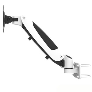 Bras de moniteur simple en aluminium blanc avec ressort à gaz, <span class=keywords><strong>pivotant</strong></span> à 360 degrés, <span class=keywords><strong>support</strong></span> de moniteur LCD réglable - Product Image 2