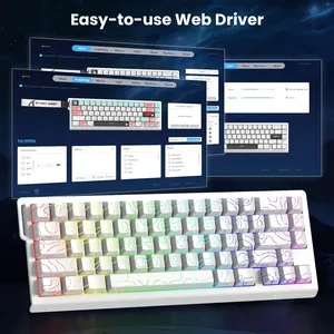 Tấn Công Cá Mập X68 Ông Nhanh Chóng Kích Hoạt Bàn Phím Chuyển Đổi Từ Tính 60% Có Dây 8Khz Hot Swappable Bàn Phím Với RGB Chiếu Sáng Pbt Double-Sh - Product Image 4