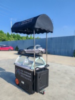 Chariot mobile portable multifonctionnel Etodevice, chariot à glaces à pousser à la main, étanche, pour vente en extérieur
