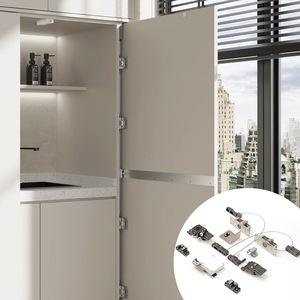 Système de porte coulissante dissimulée pour bureau le plus populaire, système de porte pliante pour armoire dissimulée, Sistema De Puerta Escamoteable - Product Image 1