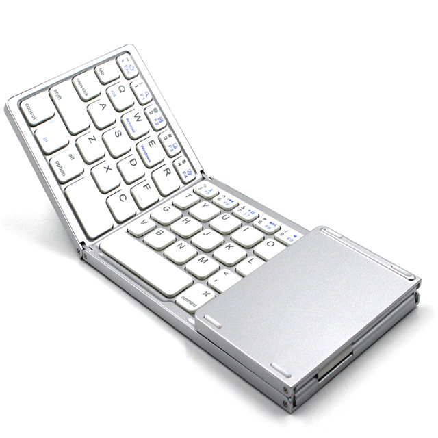 Hot Sale Foldable Touchpad Portable Wireless Rechargeable Slim Pocket Folding Keyboard