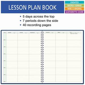 Professional Teacher Planner Hardcover Custom Printing Class Record <b>Book</b> Black Spiral Notebook for Gift - Product Image 2