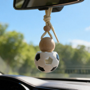 New Style 6ML Football Portable Hanging <b>Car</b> air Freshener Perfume Glass Bottle with Round Beech Lid - Product Image 2