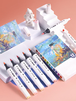 Marqueurs Bview Art à pointe pinceau couleur chair pour dessin, croquis et illustration