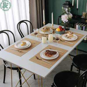 LUMINA Set 8 Pcs Brown Bamboo <b>Placemats</b> Sushi Rolling Mat Japanese Style Natural Anti-Slip Washable Heat-Resistant - Product Image 5