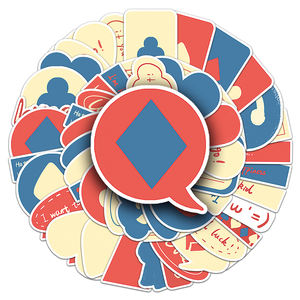 50 pièces Offre Spéciale d'usine mignon chat cadre boîte de dialogue originale autocollant personnalisé impression UV PVC étanche dessin animé autocollant - Product Image 1