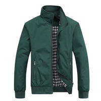 Chaqueta de Motociclista para Hombre, Nueva Moda Otoñal, Color Sólido, Resistente al Viento, Ecológica, con Cierre, Tejido de Spandex/Poliéster