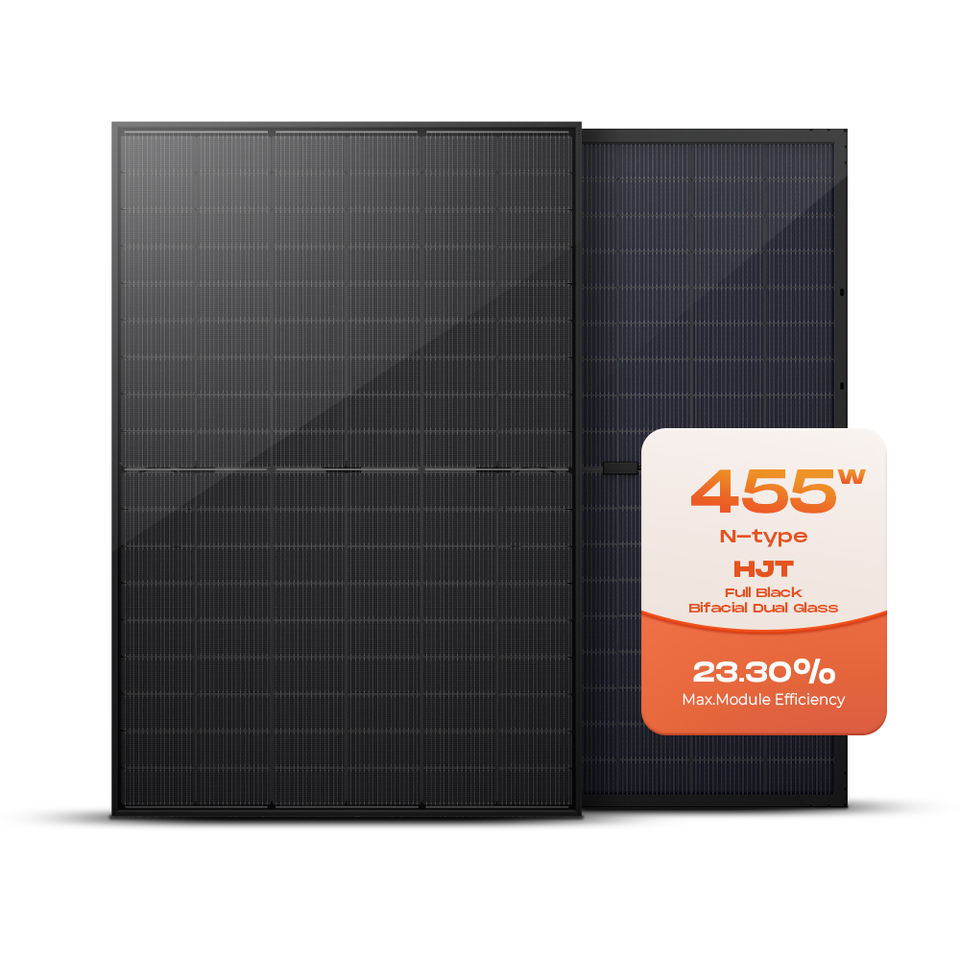 N-type HJT Bifacial Dual Glass Solar Panels - 430W to 450W