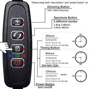 ไฟปลูกพืช Liweida Full Spectrum 660nm แบบหัวเดี่ยว/คู่ รูปทรงหกเหลี่ยม พร้อมคลิปหนีบ  ตั้งเวลาได้ 3/<span class=keywords><strong>9</strong></span>/12 ชั่วโมง  USB 5V 20W 40W สำหรับปลูกในร่ม ช่วงเจริญเติบโตและออกดอก - Product Image 4