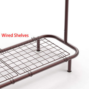 Porte-vêtements en tube industriel <span class=keywords><strong>vintage</strong></span> personnalisé pour chambre à coucher porte-manteau simple en métal cintre avec porte-chaussures - Product Image 5