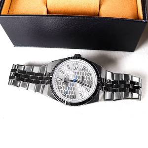 Reloj Mecánico Vintage de Lujo para Hombre, Correa de Acero Inoxidable Blanca de Alta Gama, 18 mm de Ancho, Cierre Plegable - Product Image 2