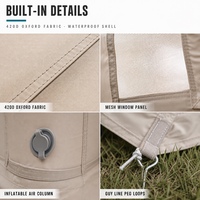 Tente de camping gonflable Oxford pour pique-nique et randonnée en plein air, tente de camping gonflable imperméable avec coussin d'air