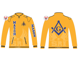 Chaqueta con letras Master Regalia hecha a medida, chaqueta de carreras larga para hombre, logotipo bordado personalizado, Masonic Regalia Custom - Product Image 2