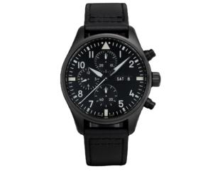 Nouveau modèle - Montre mécanique pour homme Schaffhausen 388108 avec cadran noir et verre saphir - Montres portugaises - Product Image 1