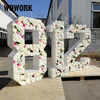 Grandes lettres géantes en métal à remplir, en forme de cœur, pour décoration de mariage, demande en mariage, anniversaire, fête