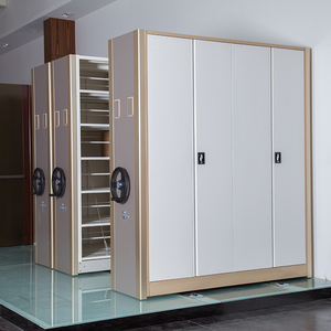 أرفف أرشفة متنقلة عالية الكثافة أنظمة تخزين رفوف متنقلة على قضبان رفوف متحركة أرفف دوارة لأرشيفات المكتبات - Product Image 3