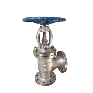 J44W-16P berkualitas tinggi sudut flens katup bola dunia sudut kanan Manual katup bola dunia sudut kanan baja tahan karat - Product Image 5