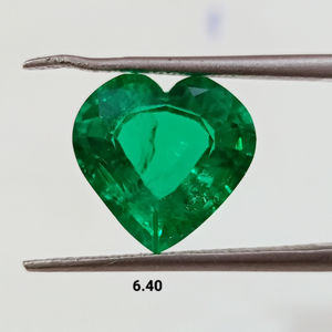 Esmeralda colombiana cultivada en laboratorio, forma de corazón, verde, piedra preciosa suelta, calidad premium, para la fabricación de joyas. - Product Image 5