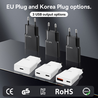 Chargeur rapide PD mince 30W avec double port USB-A et Type-C, certifié CE, prise UE, avec protection OVP pour ordinateurs portables et tablettes (vente en gros)