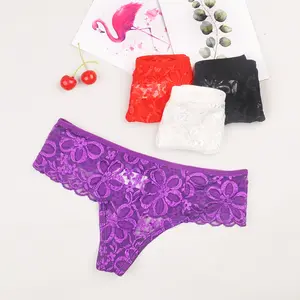 NK1141 New Style Security Low-rise Lace Cotton Ladies Panties Womens Sexy thong Underwear